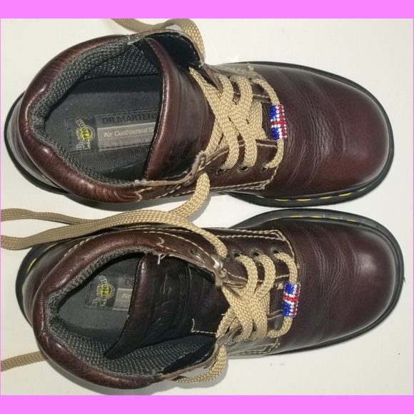 Size 6 US Women's Doc Dr. Marten's Brown Mahogany Heeled Heel Ankle Boots - Picture 12 of 17